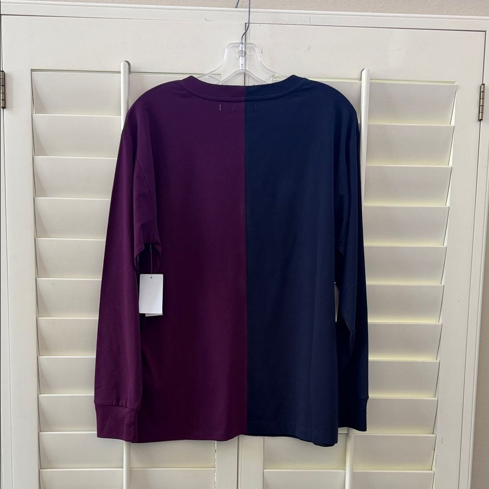 BP California Athletic Long Sleeve Tee - Navy and Burgundy - Picture 2 of 3